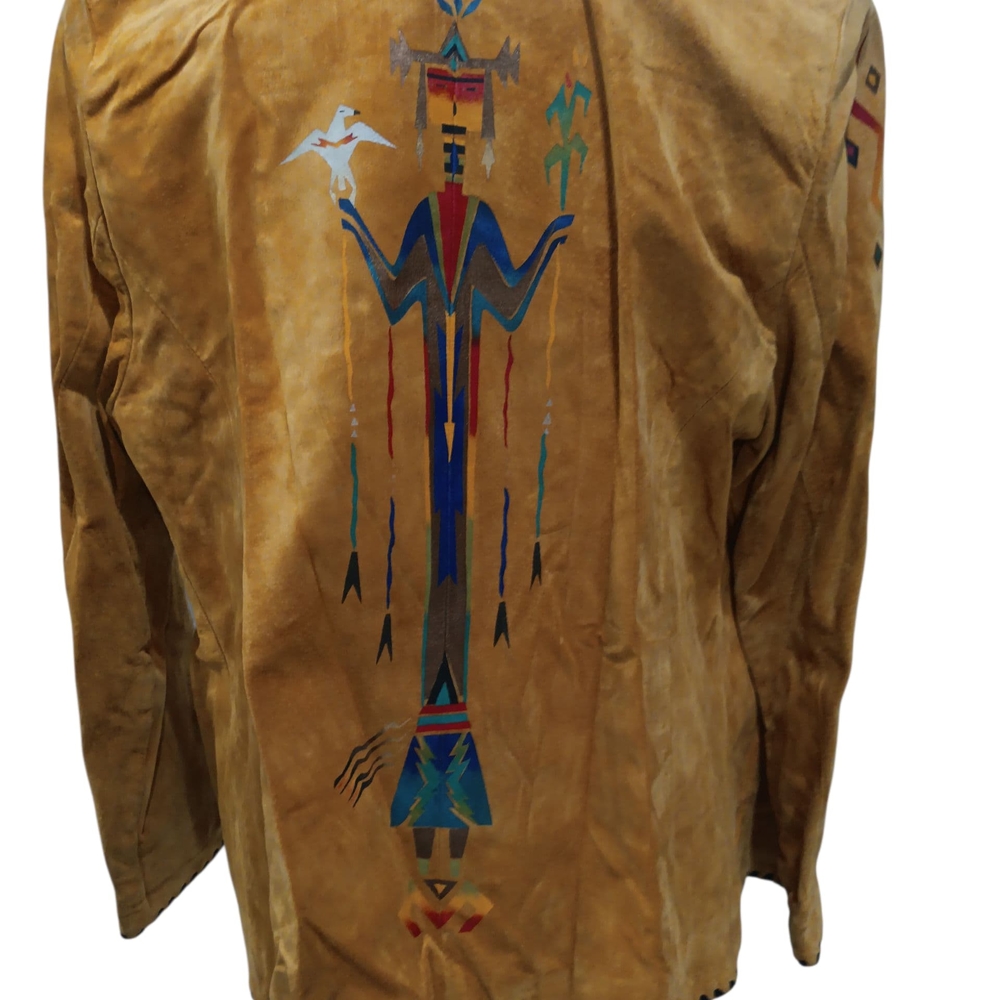 Men's Tan Embroidered Jacket